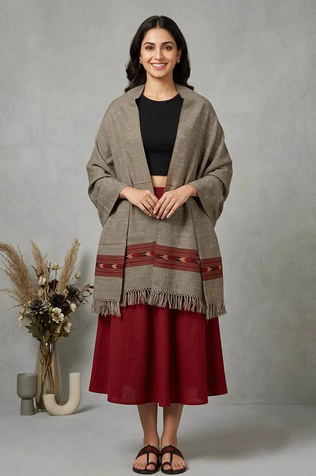 Kullu Pure Wool Handloom Stole