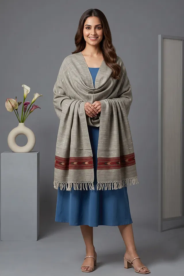 Kullu Pure Wool Handloom Stole
