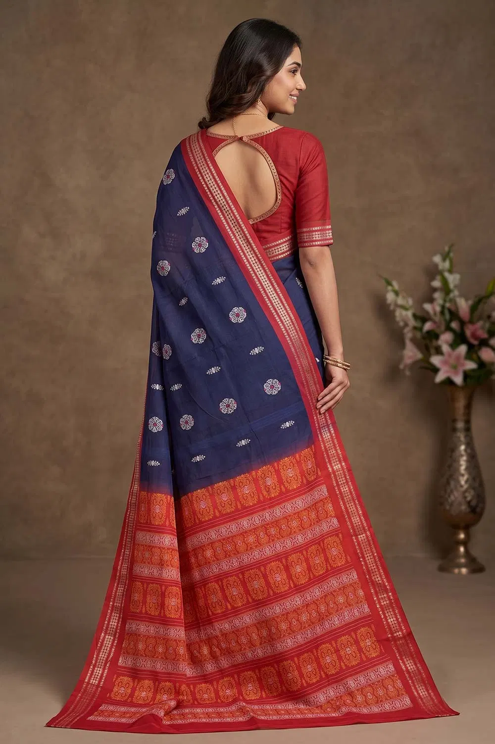 Bomkai Handloom Cotton Saree Grand Pallu