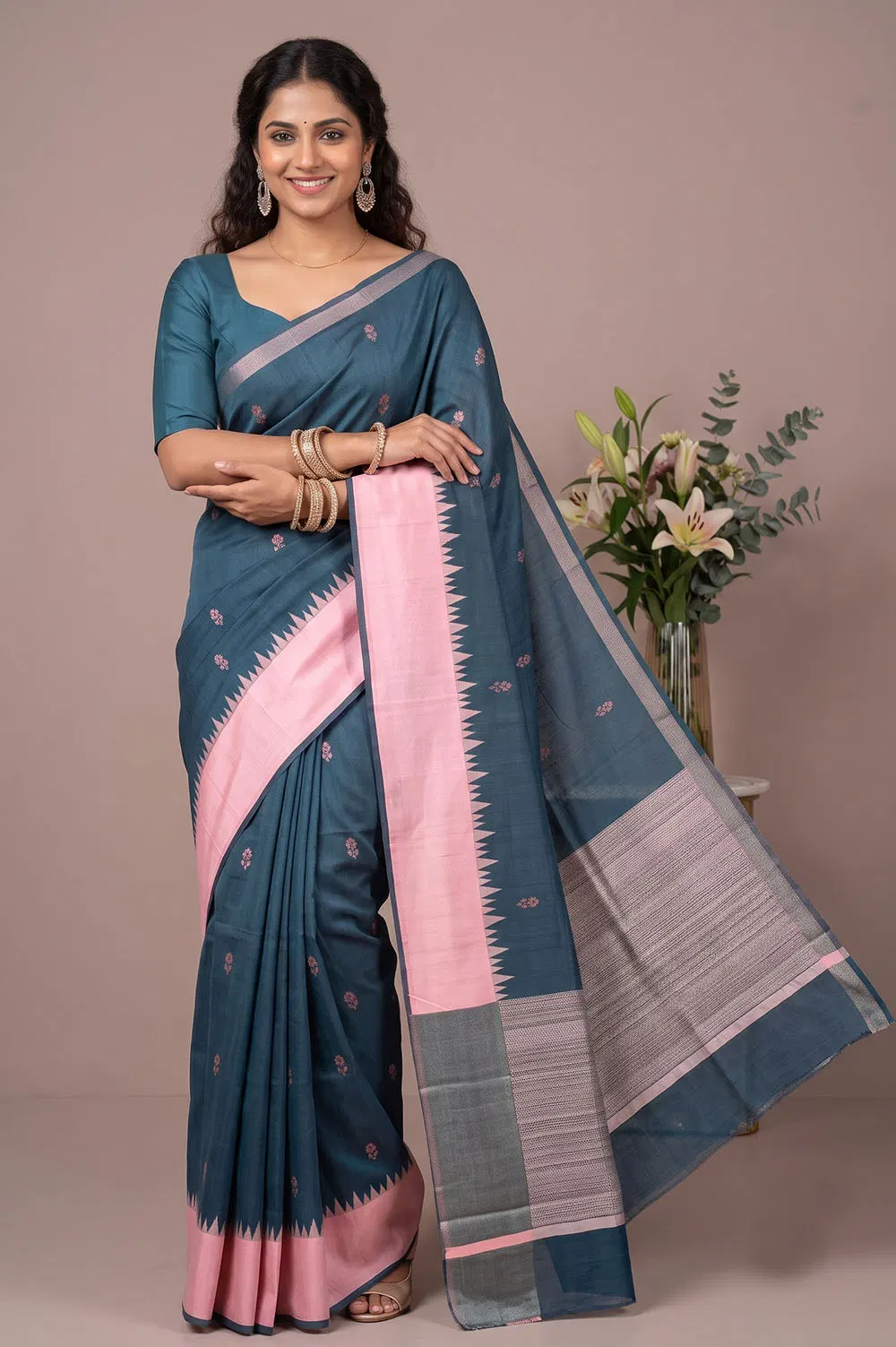 Kosa/Champa - Pure Dupion Tussar Handloom Silk Saree
