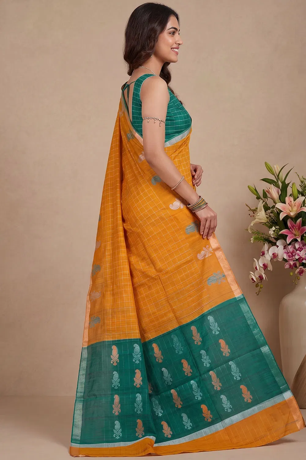 Kosa/Champa - Pure Dupion Tussar Handloom Silk Saree