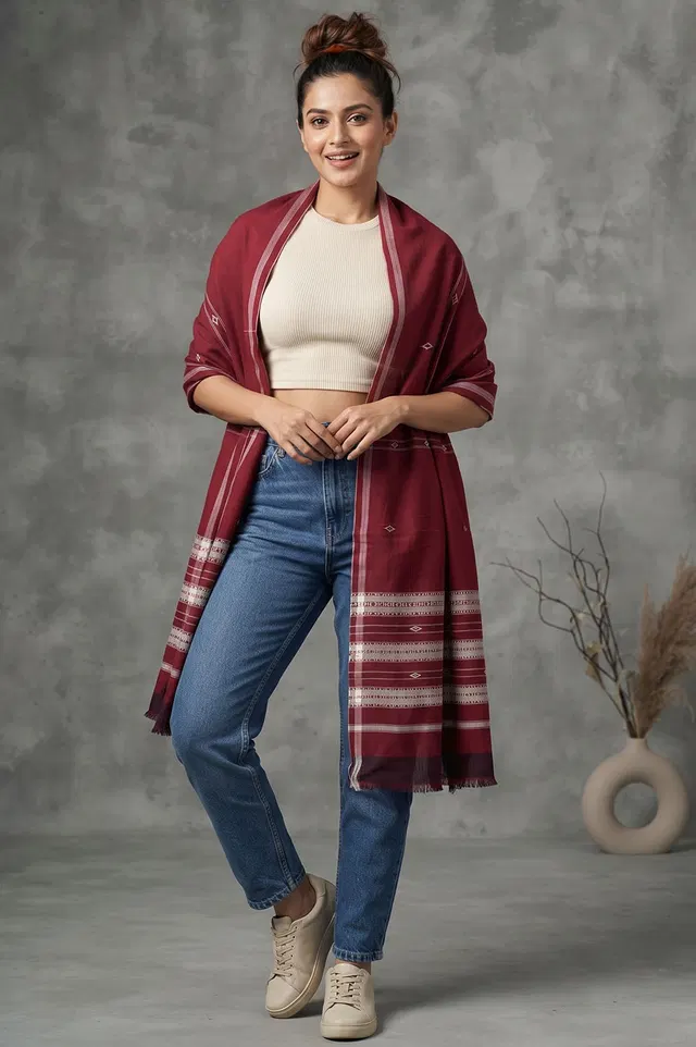 Organic Dyed Kotpad Pure Hand Spun Cotton Dupatta