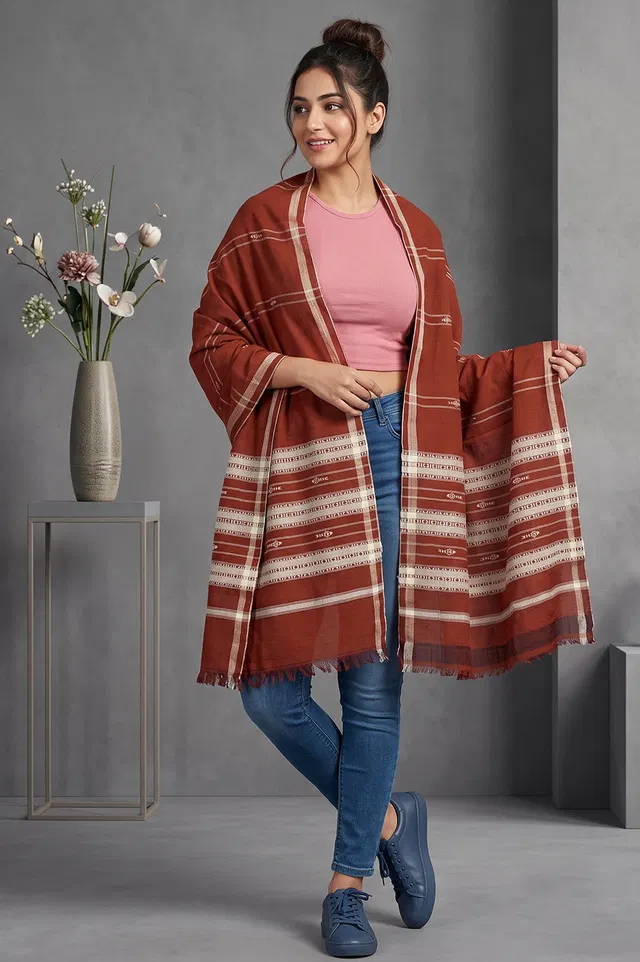 Organic Dyed Kotpad Pure Hand Spun Cotton Dupatta