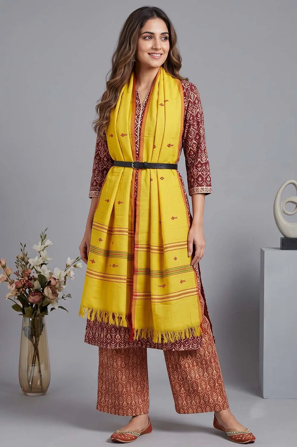 Organic Dyed Kotpad Pure Hand Spun Cotton Dupatta