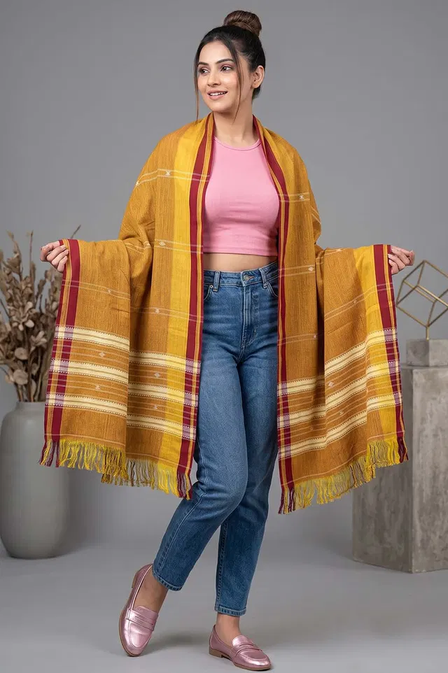 Organic Dyed Kotpad Pure Hand Spun Cotton Dupatta