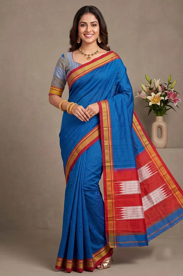 Ilkal Authentic Handloom Cotton-Silk Saree
