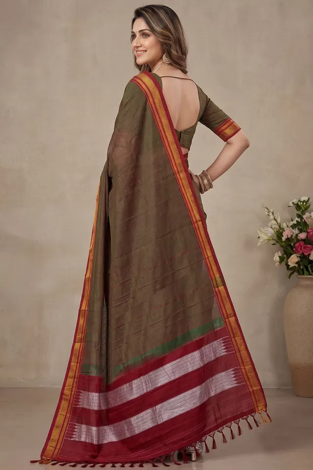 Ilkal Authentic Handloom Cotton-Silk Saree
