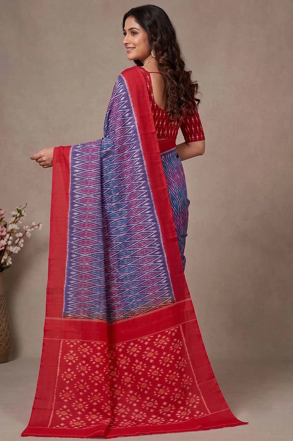 Pochampally Double Ikat Cotton Saree