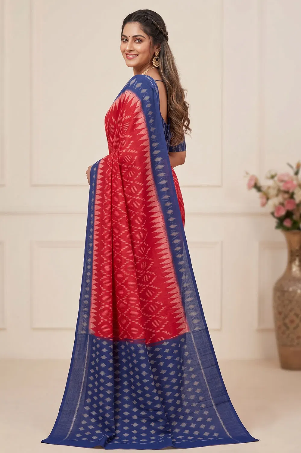 Pochampally Double Ikat Pure Cotton Saree