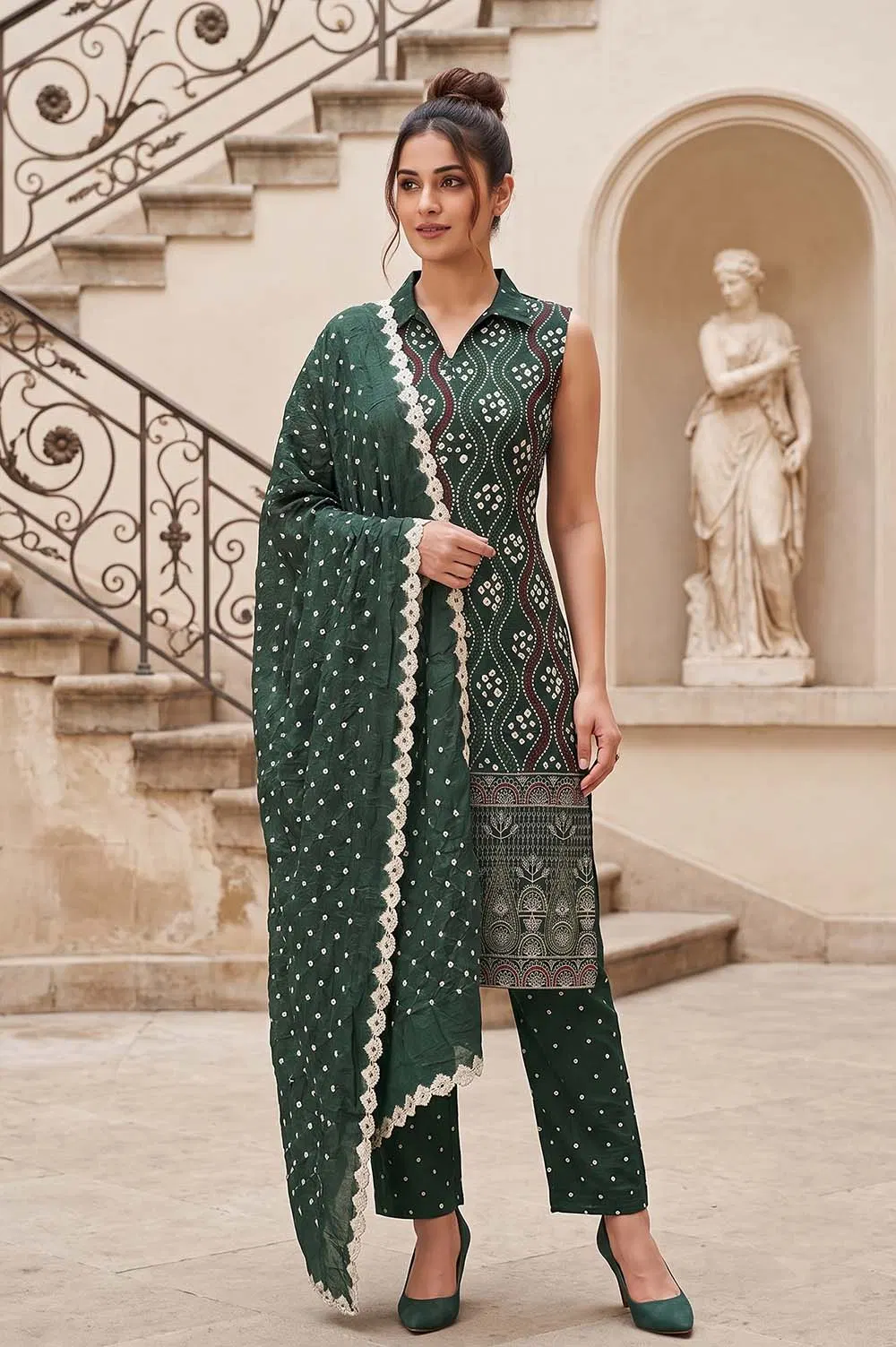Jamnagari Bandhani Salwar Suit Dress Material