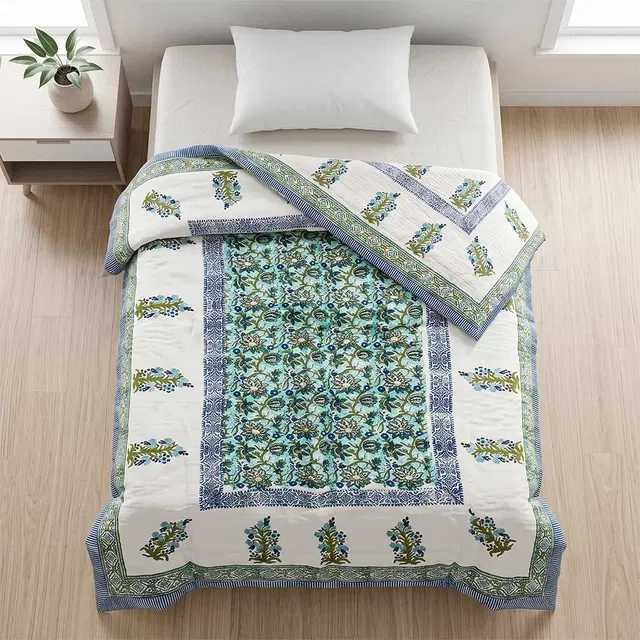 Bagru Hand Block Printed Comforter (5x7.5Ft)