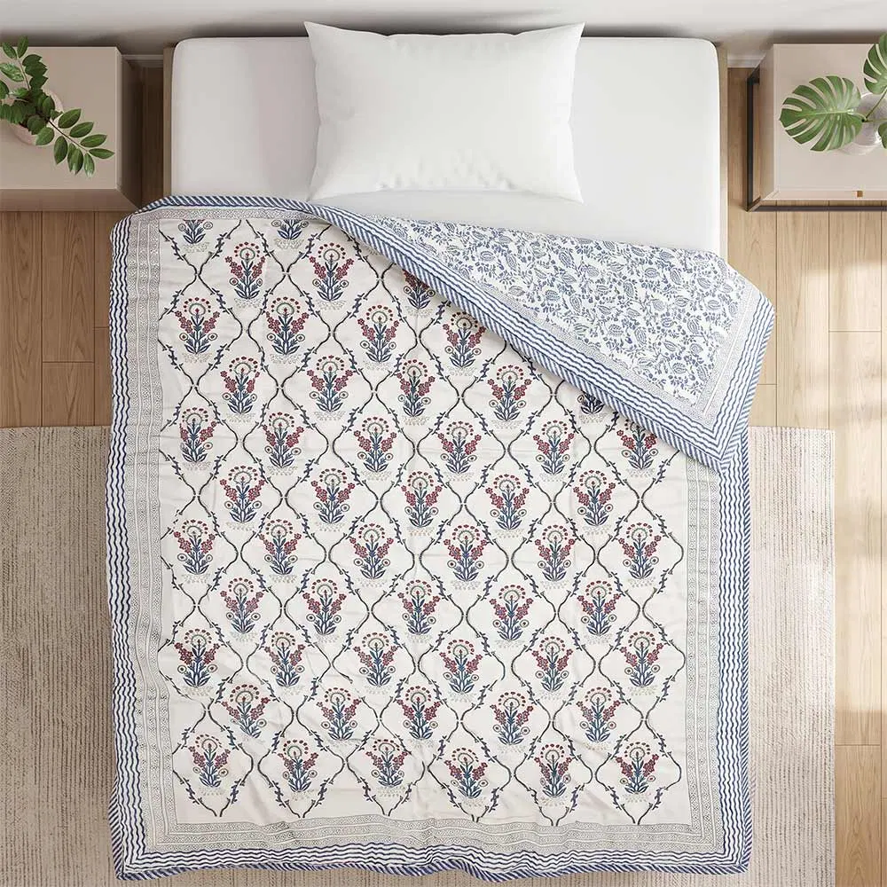 Bagru Hand Block Printed Comforter (5x7.5Ft)