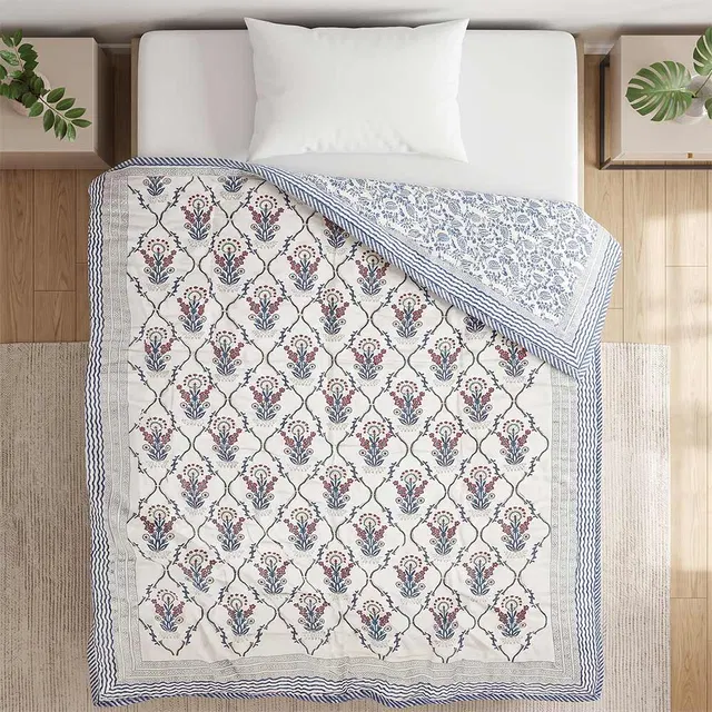 Bagru Hand Block Printed Comforter (5x7.5Ft)