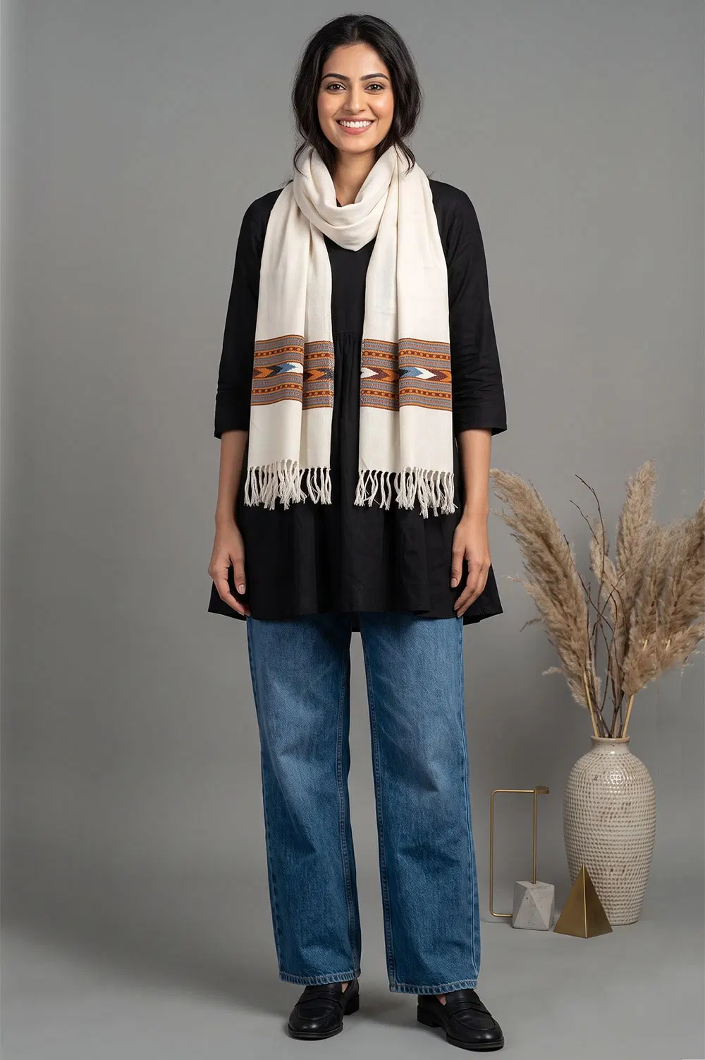 Kullu Pure Wool Handloom Muffler