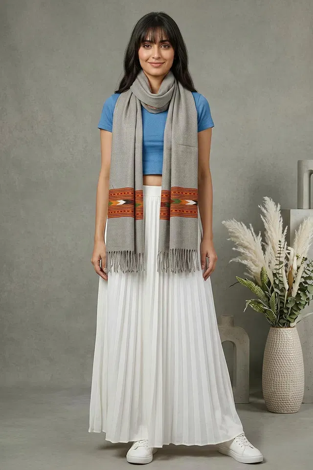 Kullu Pure Wool Handloom Muffler
