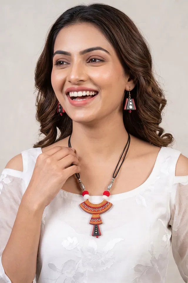 Bankura Panchmura Terracotta Jewellery Set