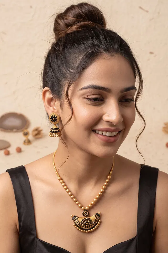 Bankura Panchmura Terracotta Jewellery Set
