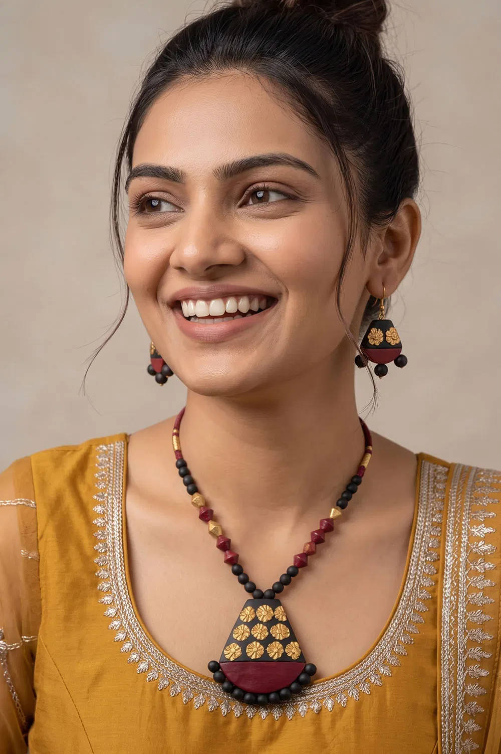 Bankura Panchmura Terracotta Jewellery Set