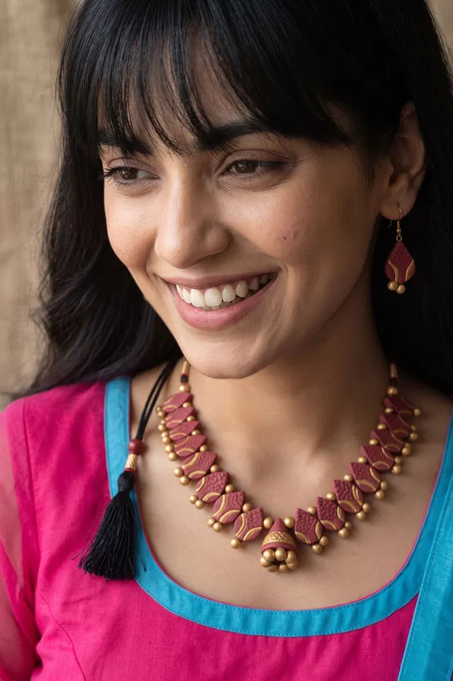 Bankura Panchmura Terracotta Jewellery Set