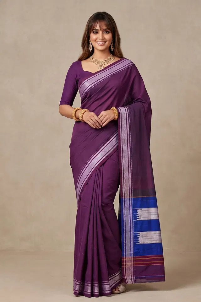 Ilkal Authentic Handloom Cotton-Silk Saree