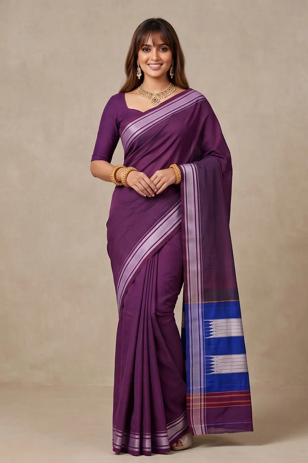 Ilkal Authentic Handloom Cotton-Silk Saree