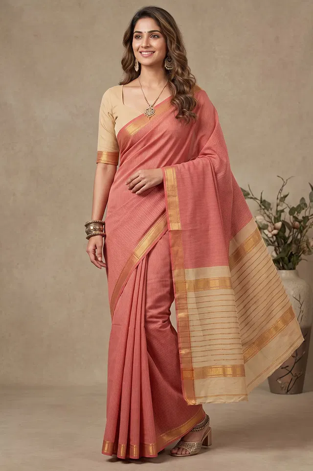 Mangalagiri Handloom Pure Cotton Saree