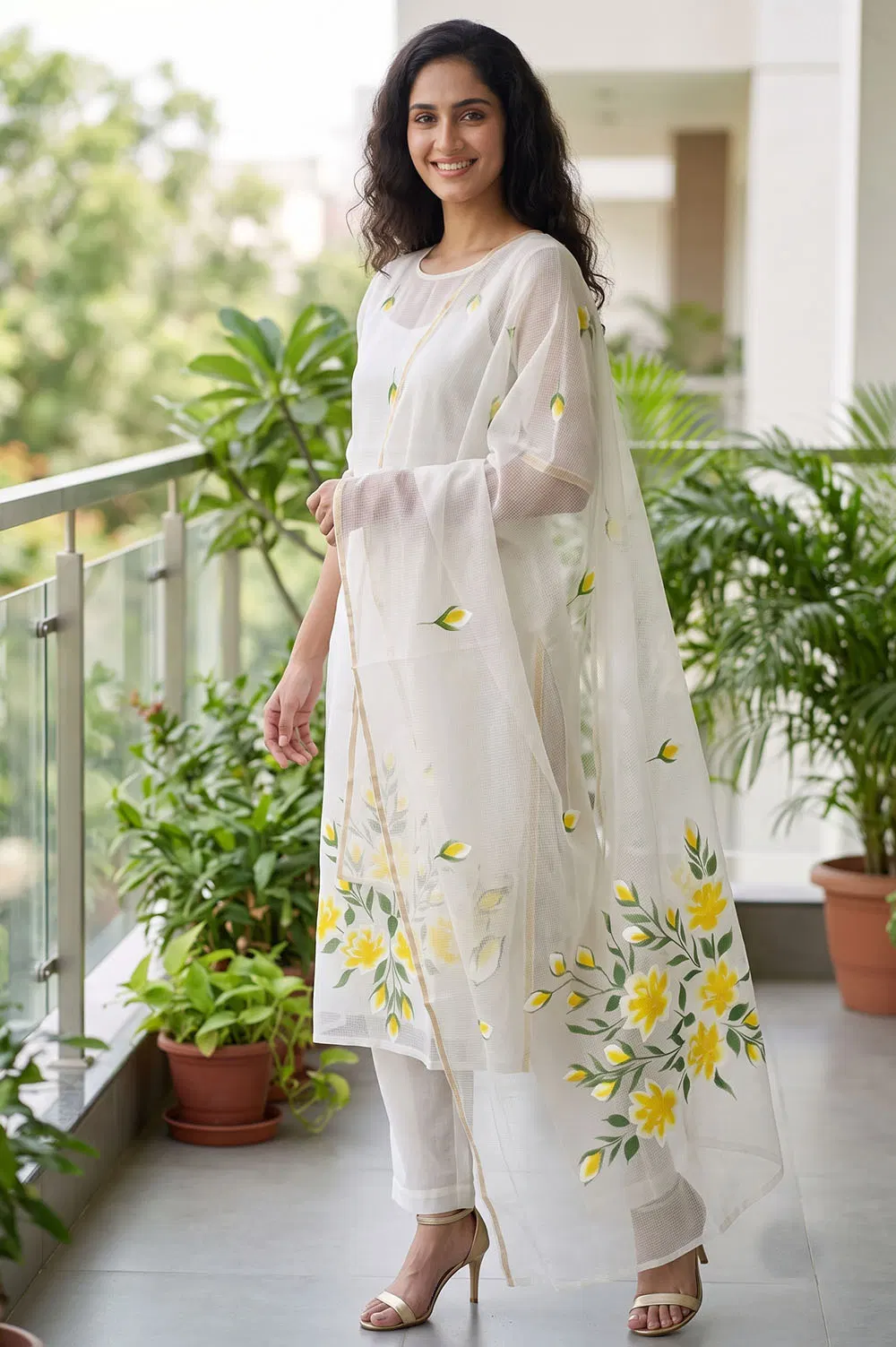 Kota Hand Painted Salwar Suit Set (3pcs)