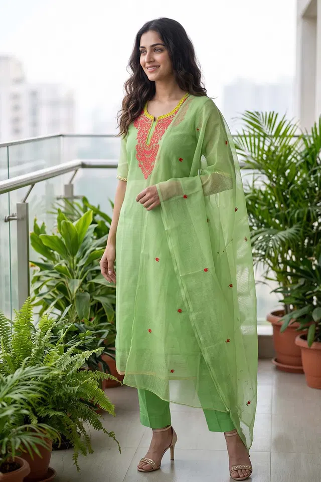 Kota Embroidery Work Salwar Suit Set (3pcs)