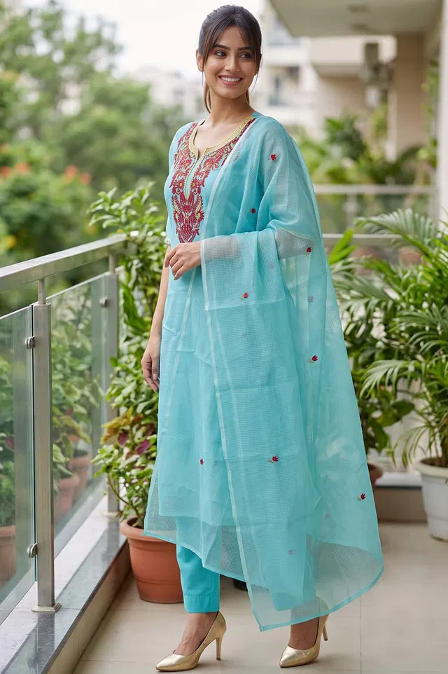 Kota Embroidery Work Salwar Suit Set (3pcs)