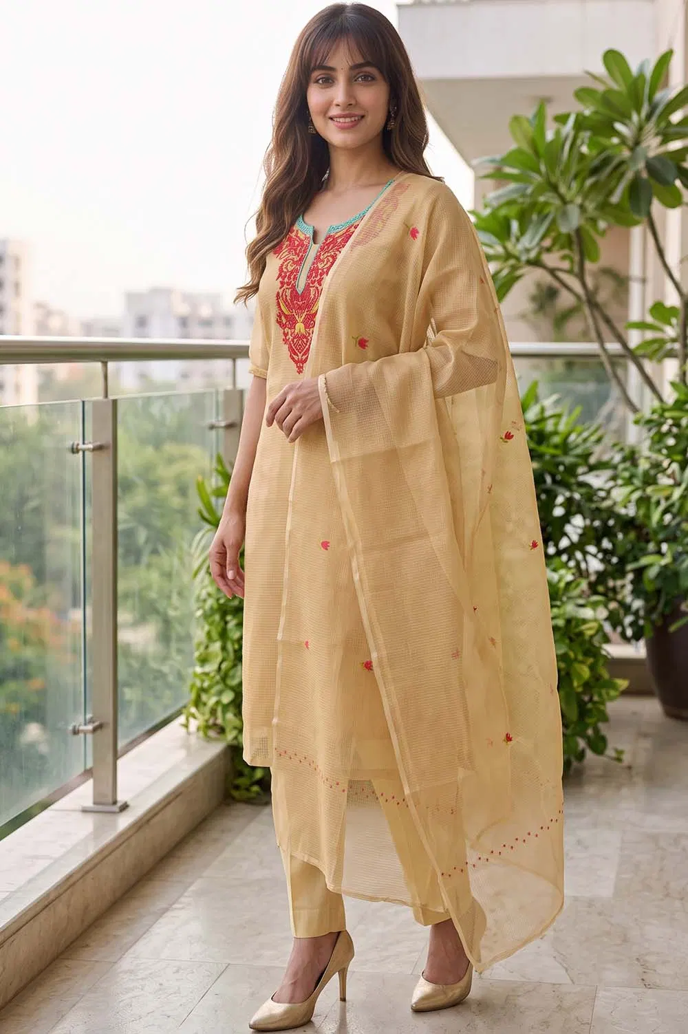 Kota Embroidery Work Salwar Suit Set (3pcs)