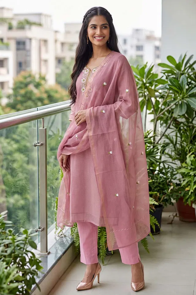 Kota Embroidery Work Salwar Suit Set (3pcs)
