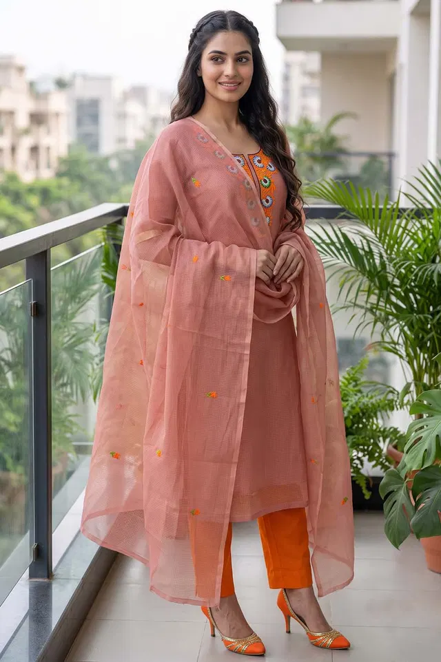 Kota Embroidery Work Salwar Suit Set (3pcs)