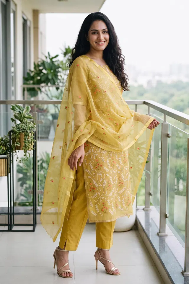Kota Embroidery Work Salwar Suit Set (3pcs)