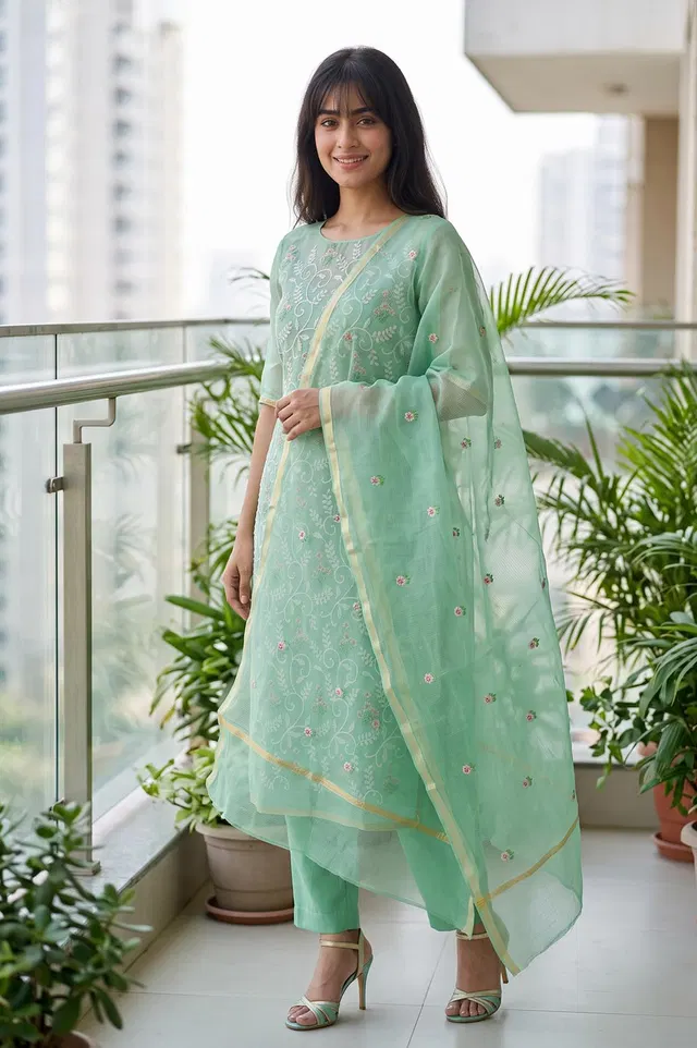 Kota Embroidery Work Salwar Suit Set (3pcs) M