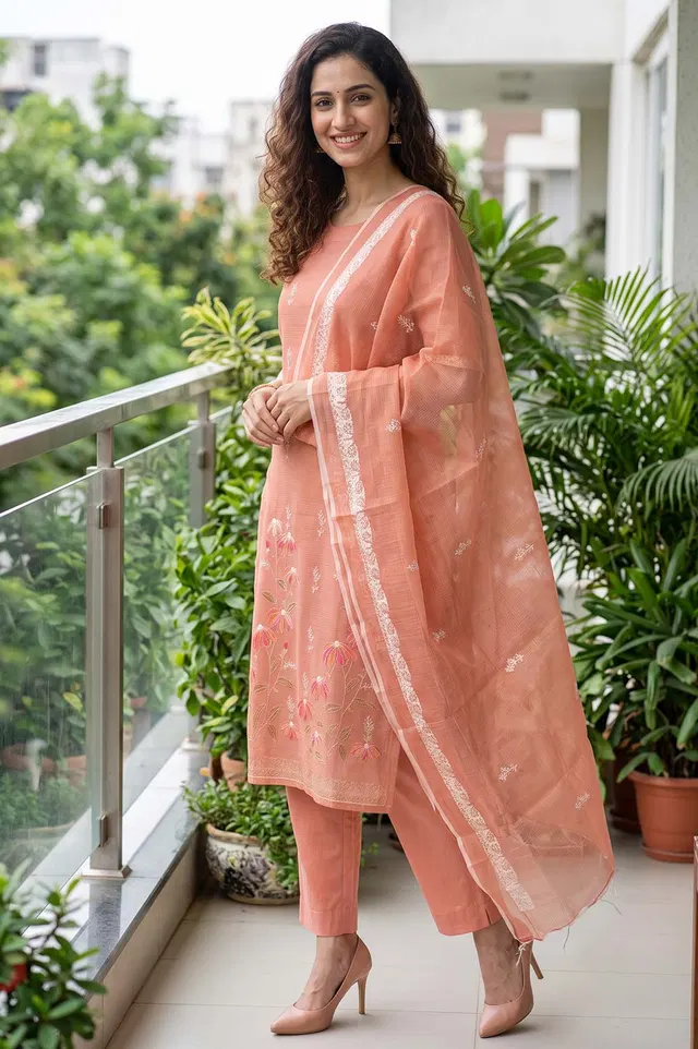 Kota Embroidery Work Salwar Suit Set (3pcs)