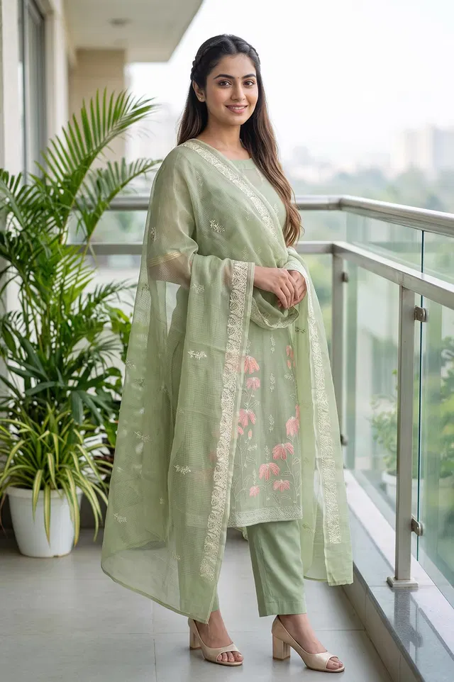 Kota Embroidery Work Salwar Suit Set (3pcs)