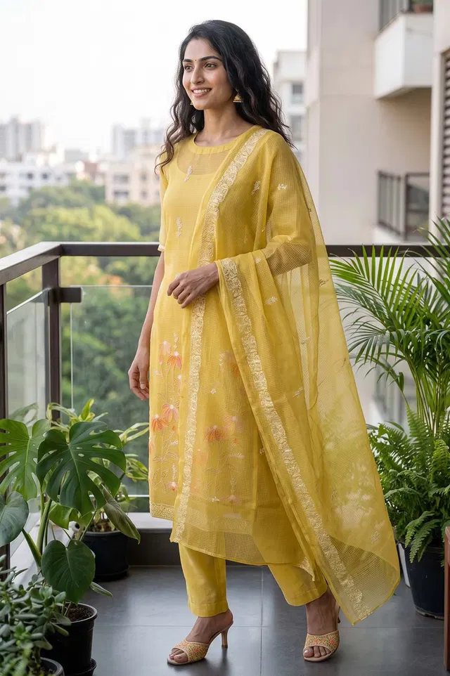 Kota Embroidery Work Salwar Suit Set (3pcs)