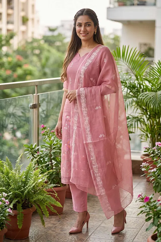 Kota Embroidery Work Salwar Suit Set (3pcs)