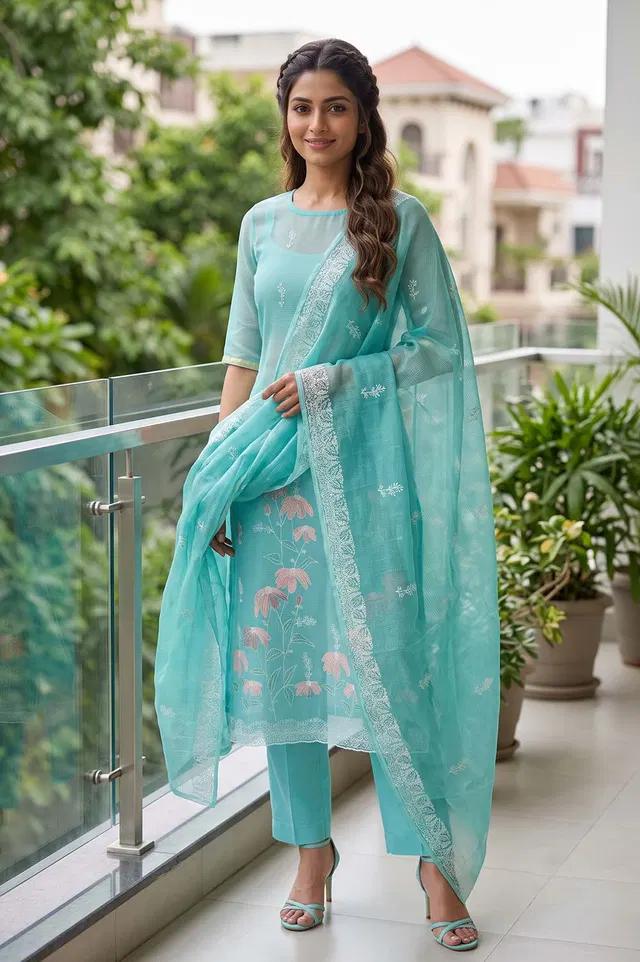 Kota Embroidery Work Salwar Suit Set (3pcs)