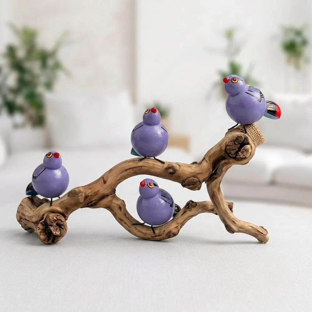 Etikoppaka Wooden Birds - 2 Pairs (4 pcs)