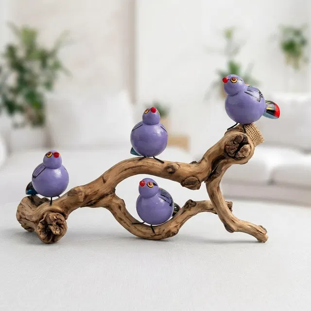 Etikoppaka Wooden Birds - 2 Pairs (4 pcs)
