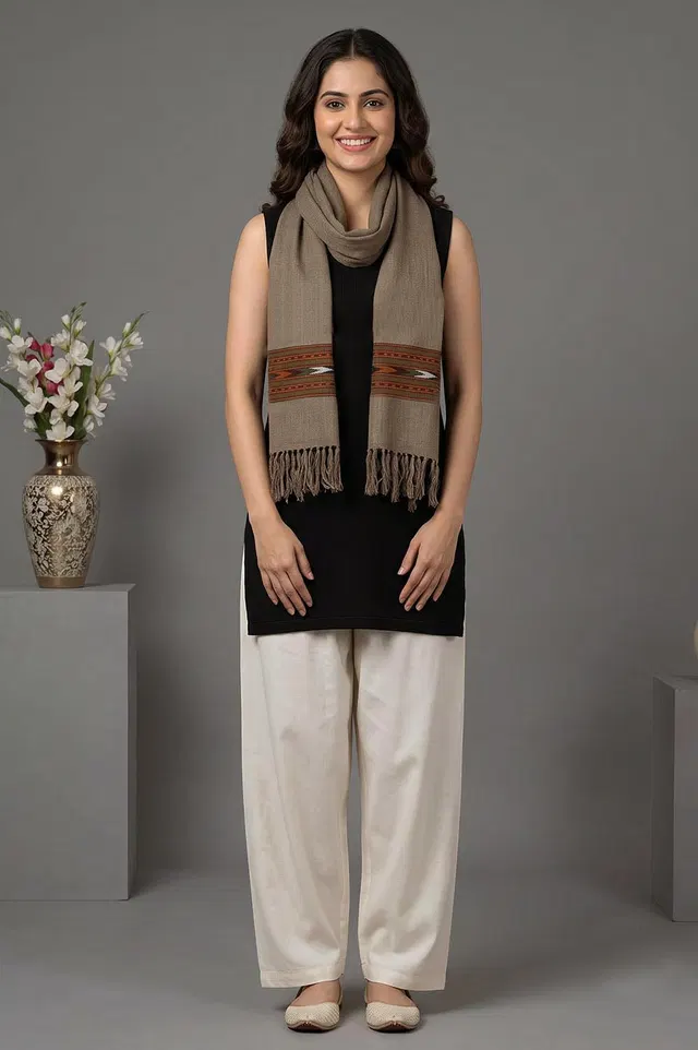 Kullu Pure Wool Handloom Muffler