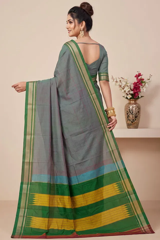 Ilkal Authentic Handloom Cotton-Silk Saree