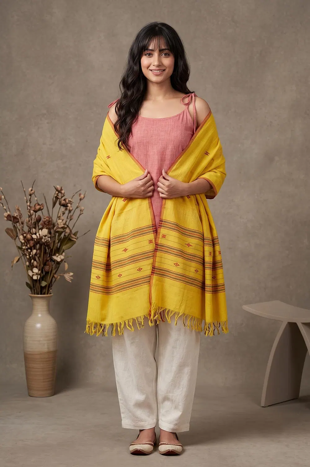 Organic Dyed Kotpad Pure Hand Spun Cotton Dupatta