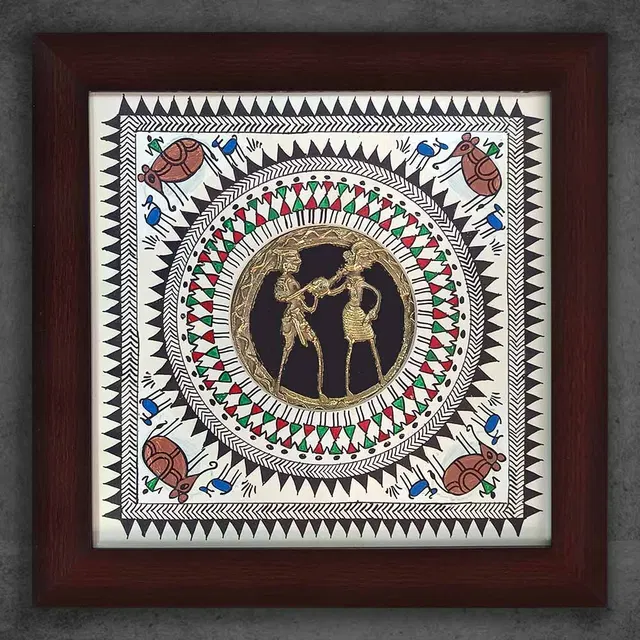 Odisha Brass & Bell Metal (Dhokra) Tribal Dance (11x11 Inches)