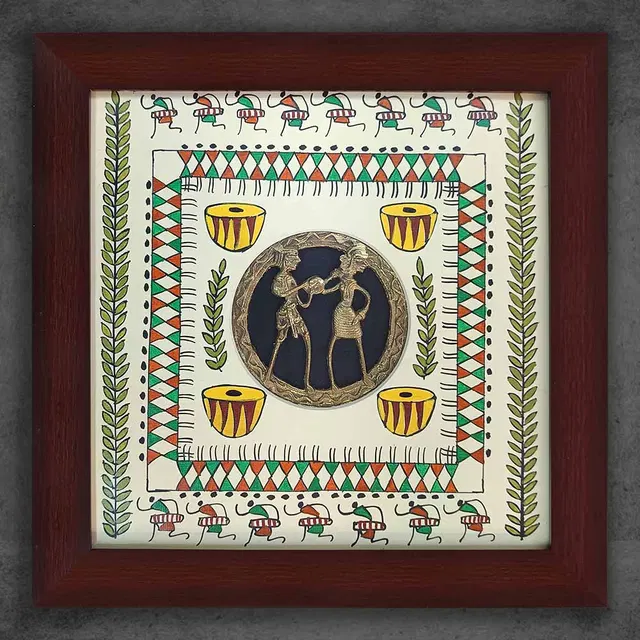 Odisha Brass & Bell Metal (Dhokra) Couple (12x12 Inches)