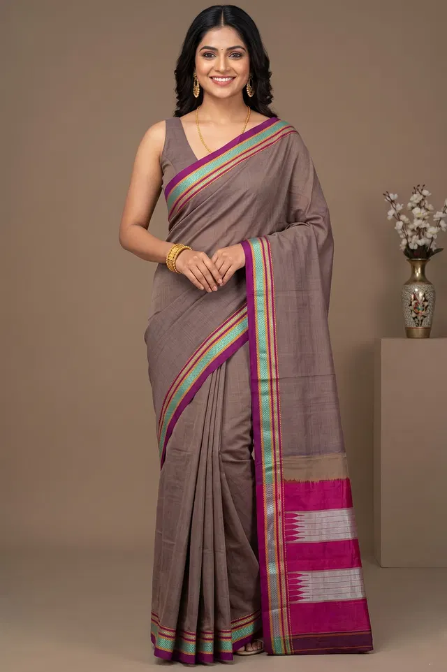 Ilkal Handloom Cotton-Silk Saree