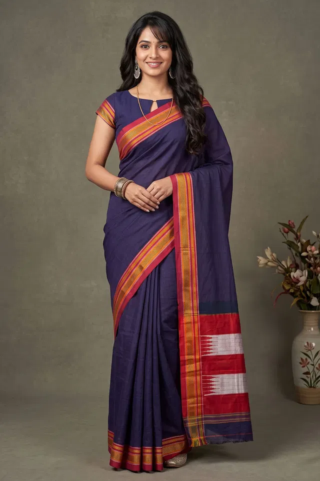 Ilkal Handloom Cotton-Silk Saree