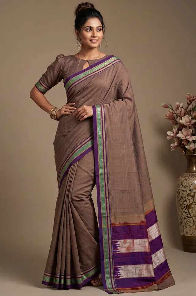 Ilkal Handloom Cotton-Silk Saree