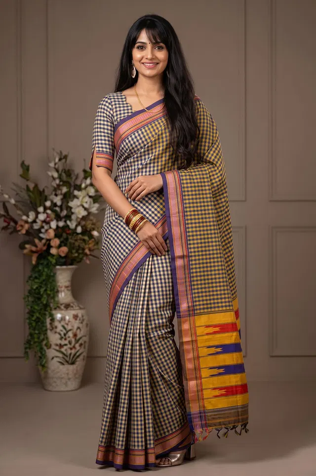 Ilkal Handloom Cotton-Silk Saree